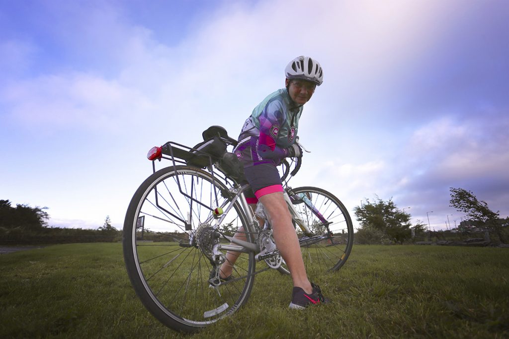 Golden Girl Pat cycling club Yorkshire